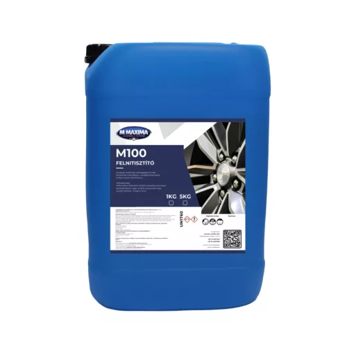 M100 savas érintésmentes alumínium tisztító 5kg + Permetező Flakon Natur PE 600ml (100445) + Permetező fej ipari szürke/fekete saválló (101869)