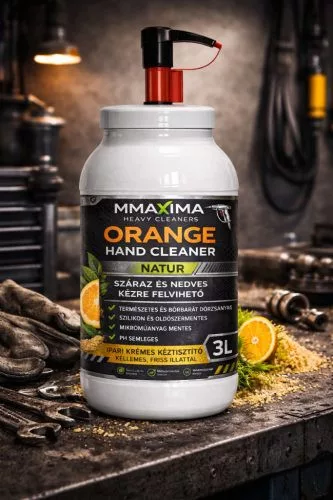 Mmaxima Hand cleaner orange plus Prémium narancsolajos ipari kéztisztító és ápoló koncentrátum 3L