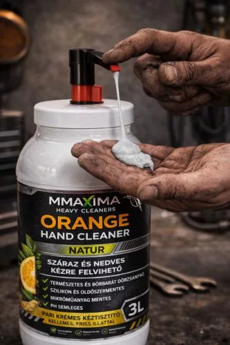 Mmaxima Hand cleaner orange plus Prémium narancsolajos ipari kéztisztító és ápoló koncentrátum 3L