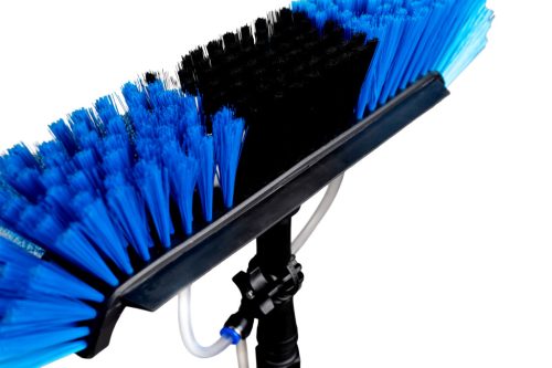 7m-es 5:1-ben teleszkópos napelem tisztító kefe vegyszeradagolóval, acél nyéllel + M290 Solar clean koncentrátum 750 ml